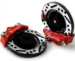 Hobbysoul 2pc Aluminum Alloy Wheel Rims For 1/10 RC Cars - 12mm Hex, Adjustable Offset, For Drift & Touring