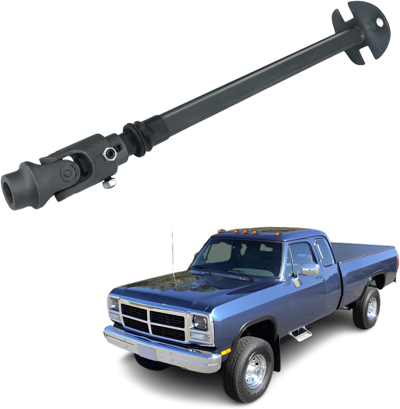 Lower Steering Shaft Steering Column Compatible with 1979-1993 Dodge D100 D150 D200 D250 W100 W150 W200 W250 W300 W350 Truck 1979-1981 Plymouth Trailduster Pickup Truck 432660613 000940