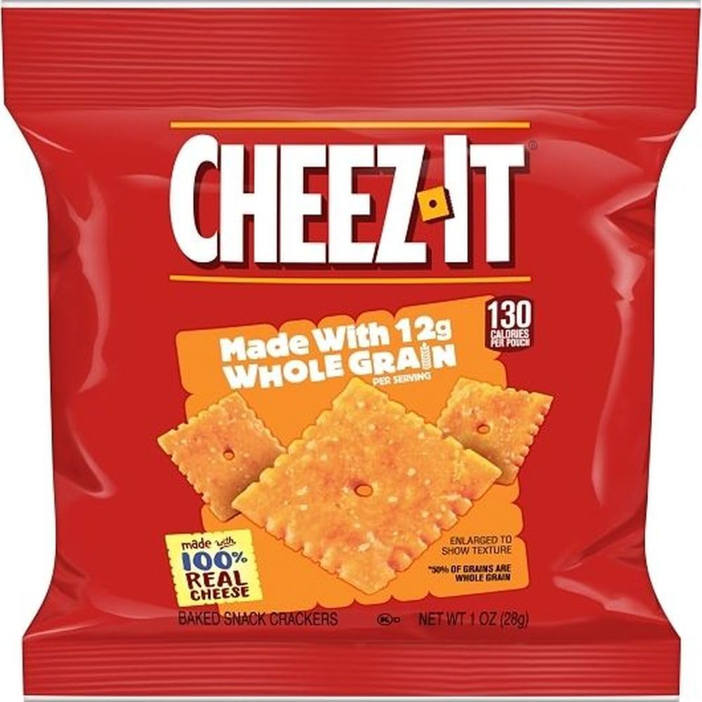 Cheez-It Whole Grain Baked Snack Crackers by Sunshine – Medium, Pack of 60