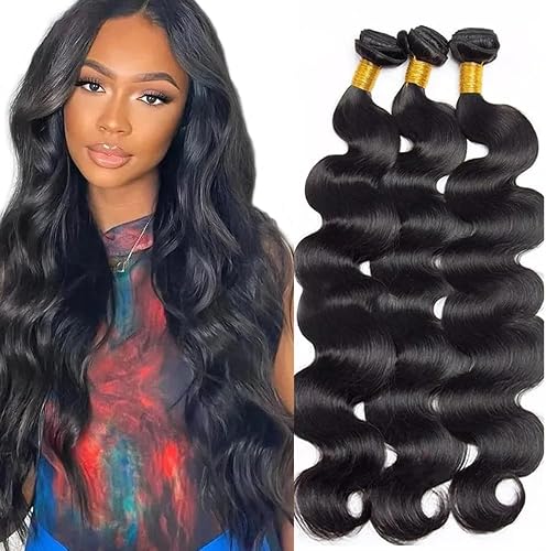 Body Wave Bundles Human Hair #1B Natural Black Human Hair Bu