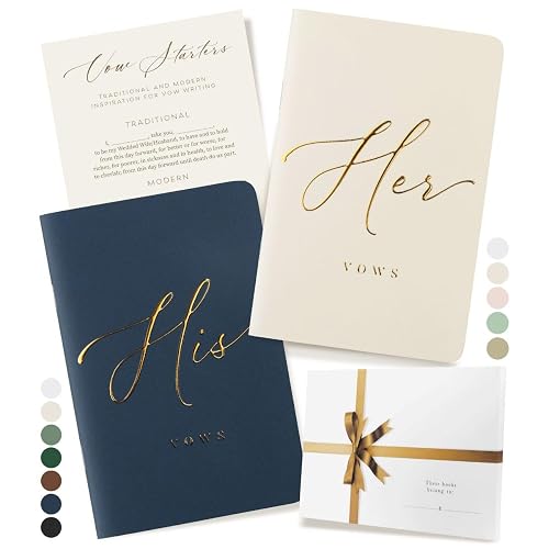 ARTESORI Premium Wedding Vow Book for Her & Him, Soft