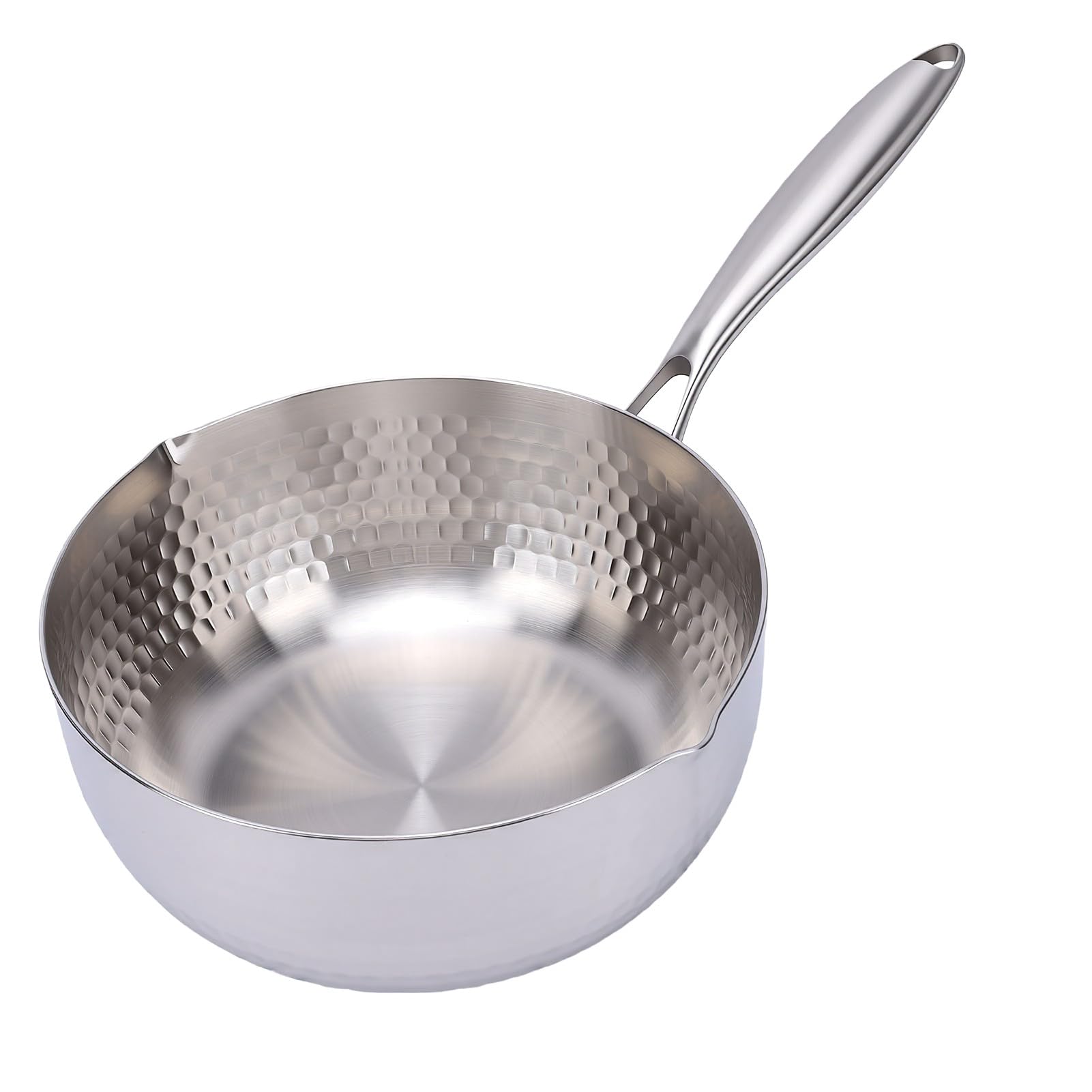Pentola Antiaderente in Acciaio Inossidabile 316 con Coperchio per Cucinare Alimenti per Bambini e Salse, Lavabile in Lavastoviglie, 1 Pezzo