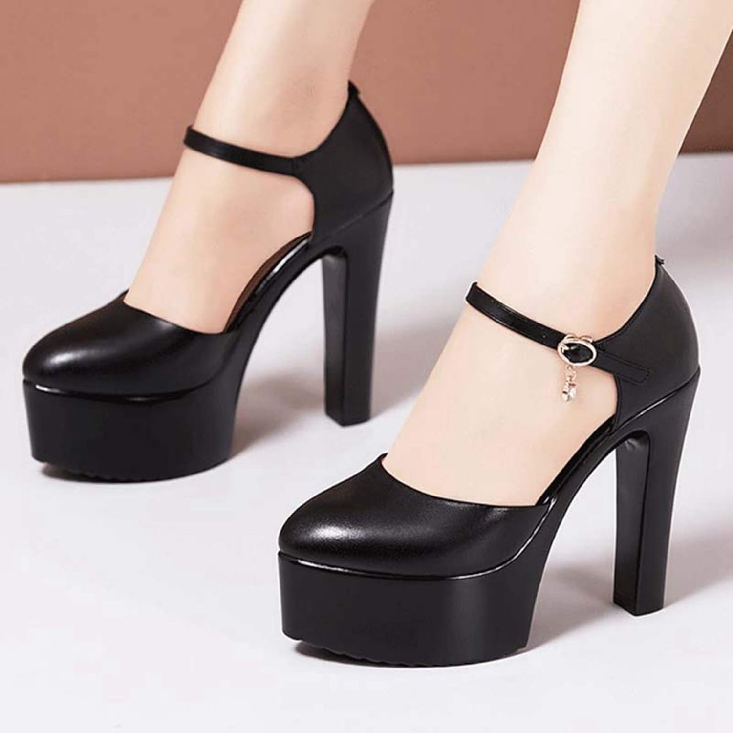 パンプス ストラップ BLACK 5cmヒール 卒業式 卒園式 sm1603 | レディースシューズ,レディースパンプス,ヒールタイプ |  《公式》ファッションシューズ 『アベリア』本店 [KAPE1] 厚底 13cm パンプス ハイヒール アンクルストラップ付き ストーム ブラックcm ストラップパンプス レディース