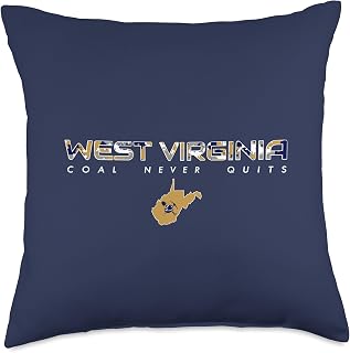 WV Mining Dad Camo West Virginia Coal Rush Fossil Fuel Miner Throw Pillow