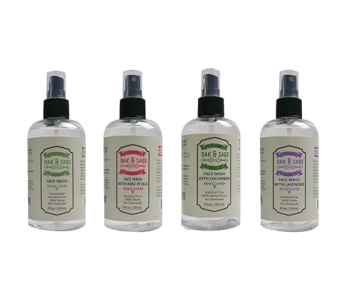 Miniatura 6 de OAK & SAGE Lavado facial homeopático con pepino, sin perfume, 8 onzas, 100% hierbasplantas, sin alcohol, sin productos químicos, para tipos de piel