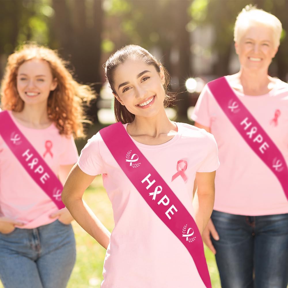 12pcs Breast Cancer Survivor Sash Breast Cancer Awareness Accessories Bulk Breast Cancer Gifts Pink Breast Cancer Awareness Ribbons Breast Cancer Accessories Pink For Breast Cancer Month Party Favors