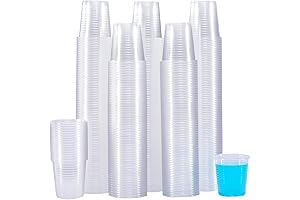 600 Pack 3 oz Clear Plastic Rinse Cups
