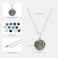 Vista 22 de 925 Sterling Silver Gemstone Necklaces for Women - Birthstone - Silver Pendant Necklaces - Statement Necklace Silver - Everyday Jewelry Silver