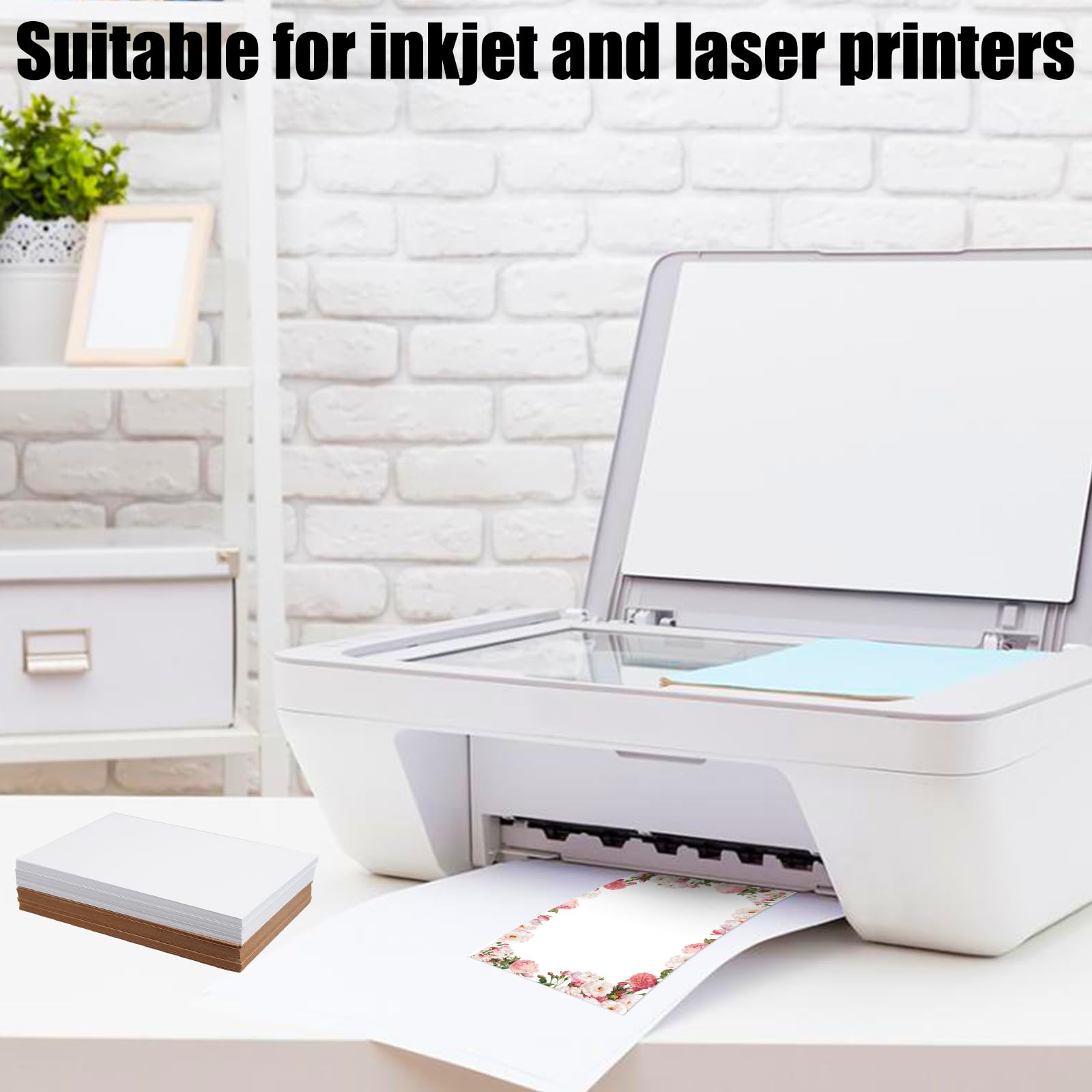 120 sztuk kartek z papieru typu kraft, puste kartki pocztowe do samodzielnego ozdobienia 14,5 x 9,5 cm, puste fiszki do samodzielnego wykonania, idealne na zaproszenia ślubne i inne rodzaje zaproszeń