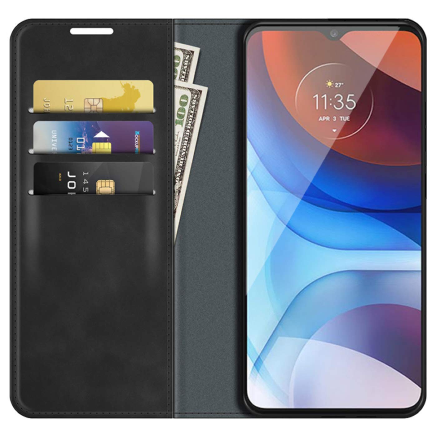 OPPO A54 5G Hülle – Leder Flip Case Mit Magnet, 3 Kartenfächern, Standfunktion & Rundumschutz