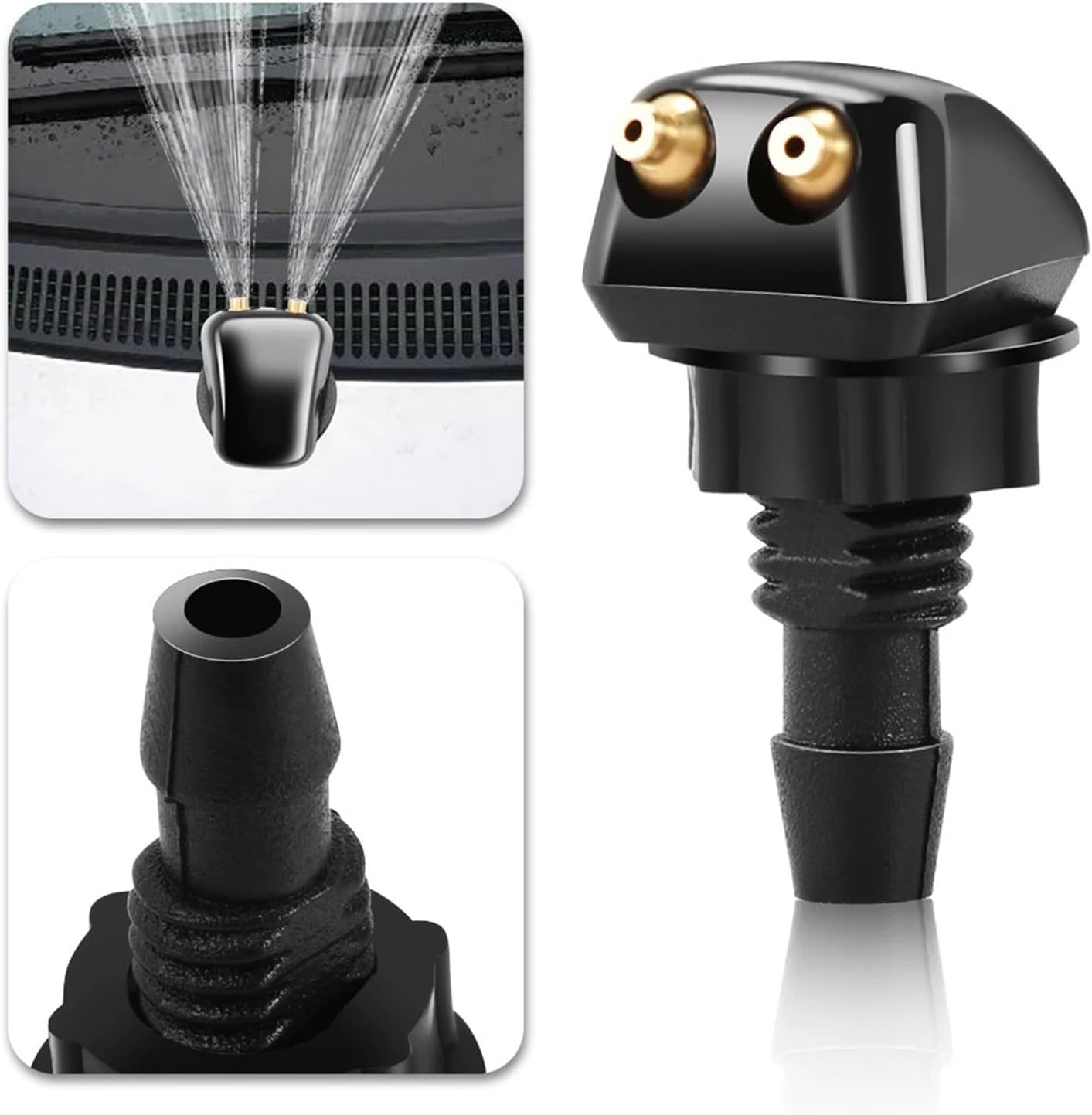 Wiper 1x Car Front Windshield Washer Wiper Nozzle Compatible with Fiat Cronos Egea 500X Toro Tipo Ducato Florino Punto Bravo