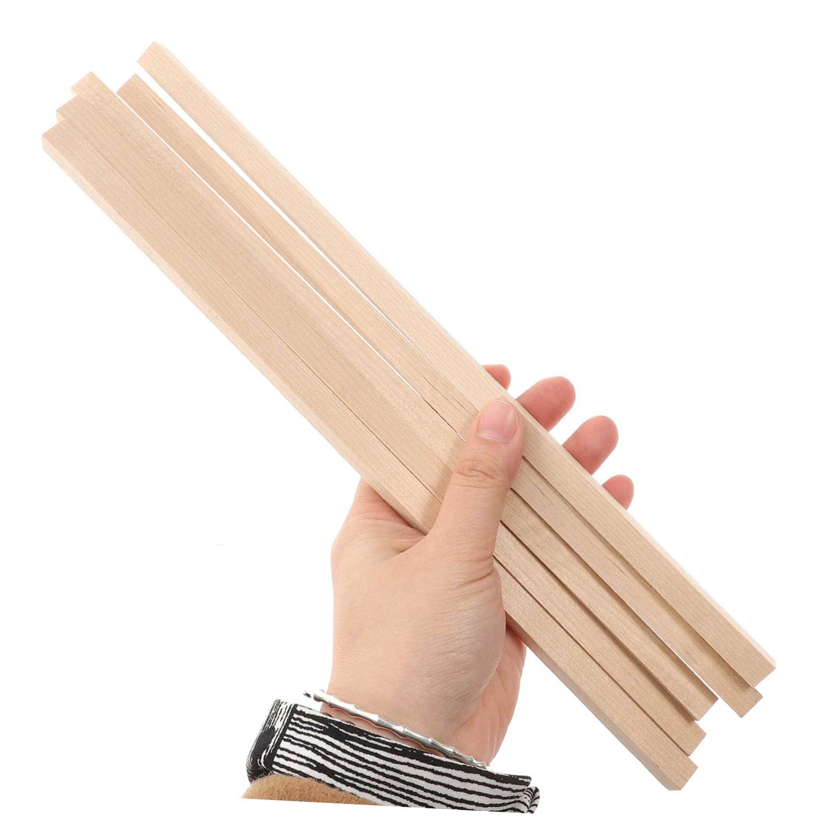 30stücke Holzstäbchen Quadratisch Dübel aus Holz Dübelstangen für Bastelarbeiten Unbehandelt Naturholz zum Modellbau und Dekoration