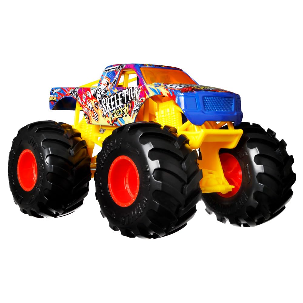 Hot Wheels Big Monster Truck Car Scale 1:24 - Assorted Models, Yellow - Image 2