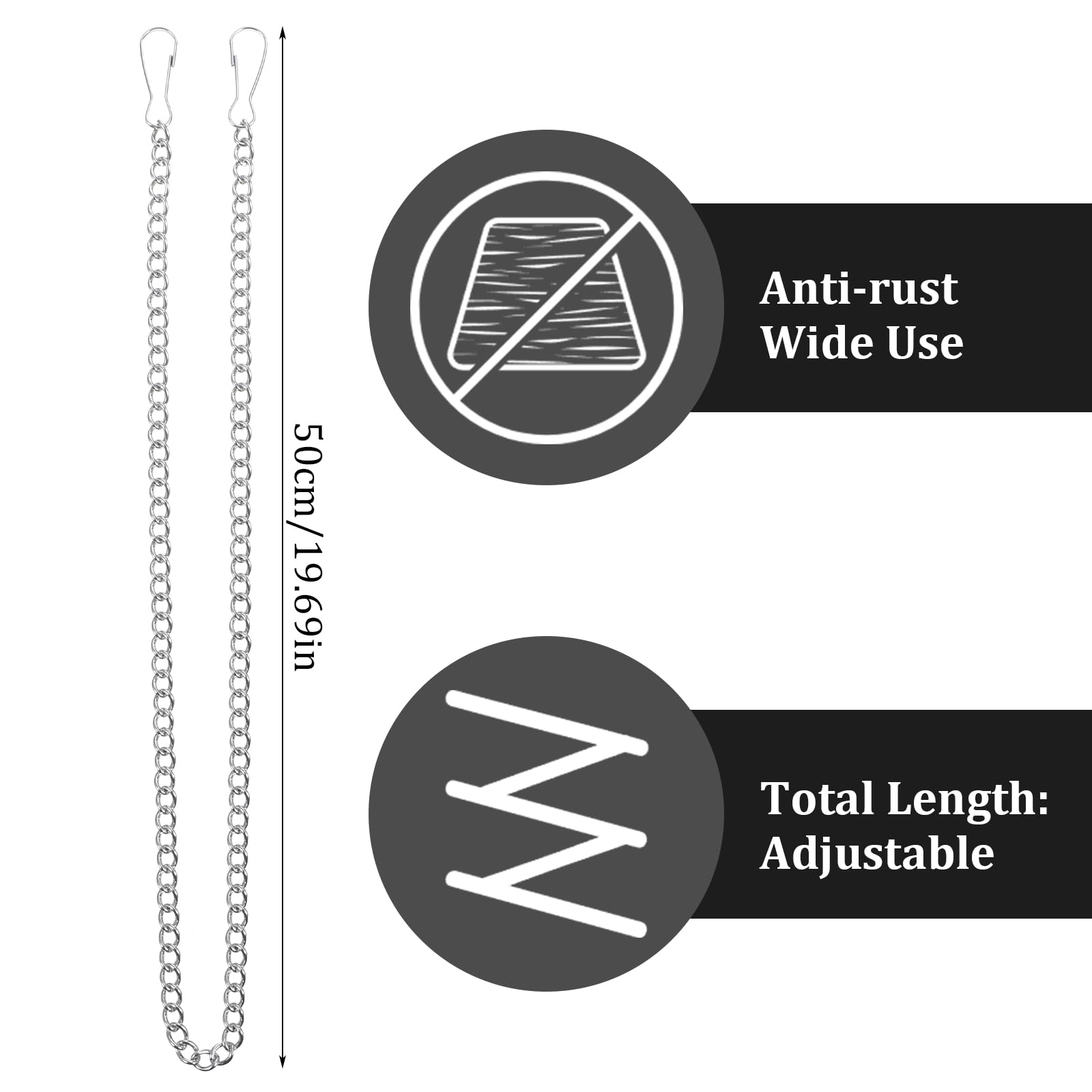 6 Pièces Chaîne Suspendu Pour Pot Fleurs, Suspendre Chaine En Le Fer, Chaîne De Panier Suspendu