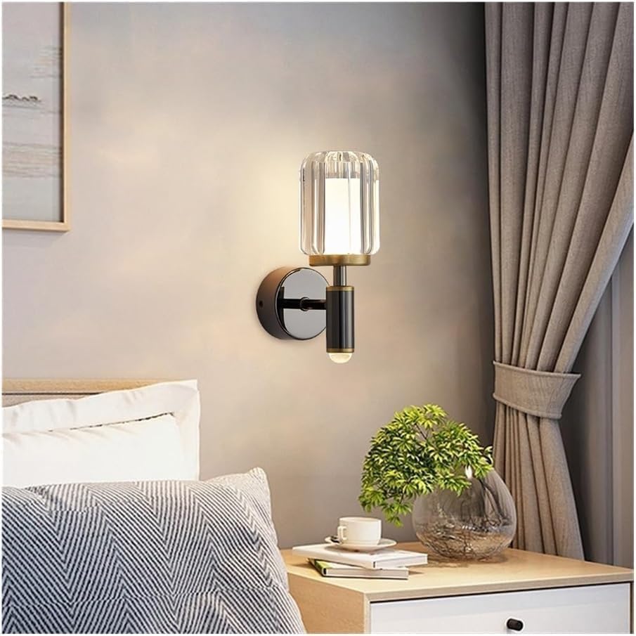 Modern Simple Acrylic Wall Lamp Bedroom Light Luxury Bedside Wall Sconces LED Creative Art Atmosphere Wall Light for Aisle Kitchen Study Bar Entrance Corridor Hotel Decoration