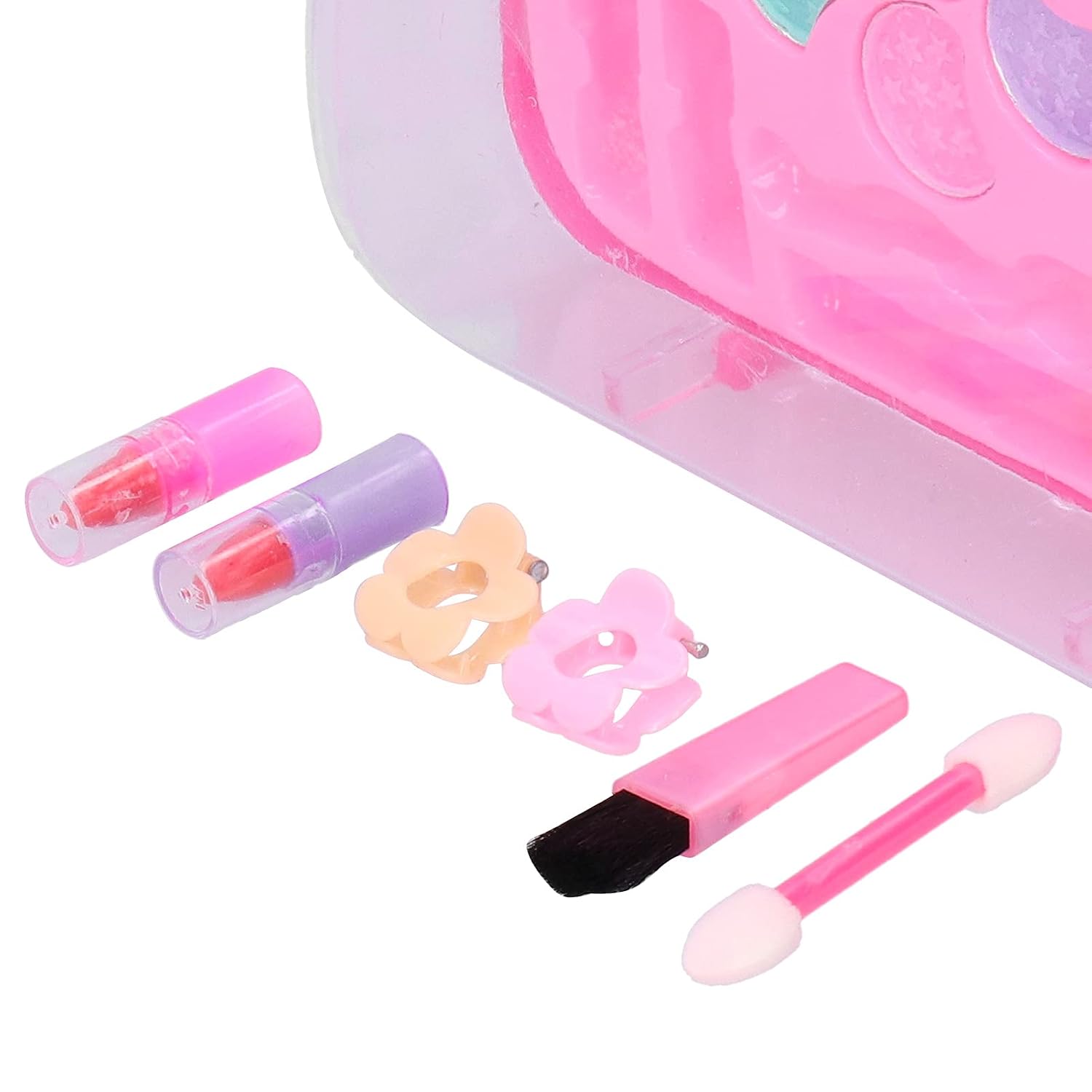 Makeup Play Safe Water Soluble Beauty Cosmetic Kit Pretend Makeup Set (Pink)