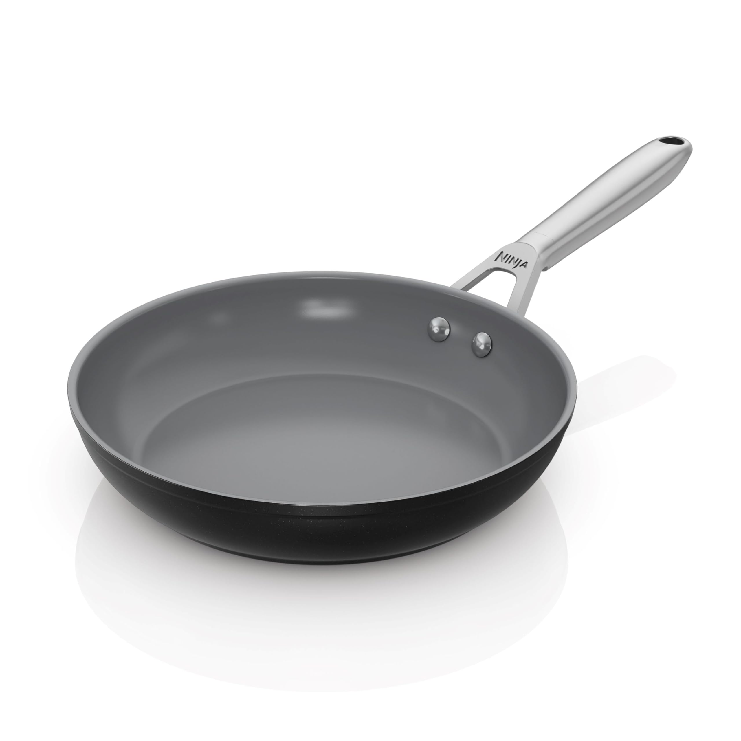 Ninja Black Zerostick Ceramic Pro 24 Cm Frying Pan, Scratch Resistant, Made Ptfe-Free, All Hob Compatible, Cw30024uk