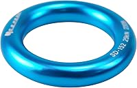 Vista 3 de Anillo de aluminio de 25 kN, junta tórica de tensión perfecta, anillo de conexión para escalada en roca, arborista, hamaca, rescate, slackline, azul