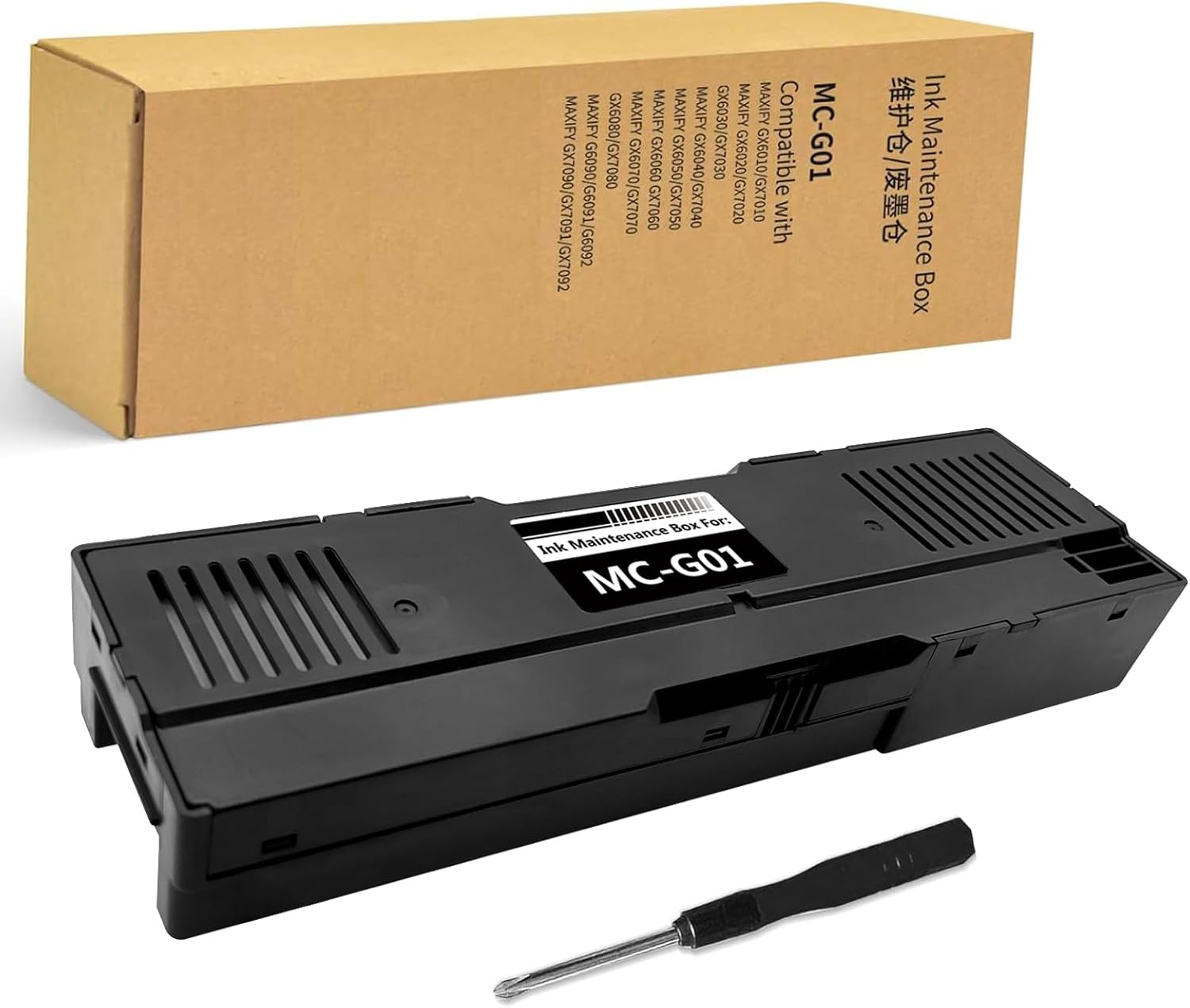 MCG01 Maintenance Cartridge MC-G01 Waste Ink Collector Unit Compatible for Canon GX6010 GX6020 GX6030 GX6070 GX6080 GX7010 GX7020 GX7021 GX5020 Printer Waste Ink Maintenance Tank