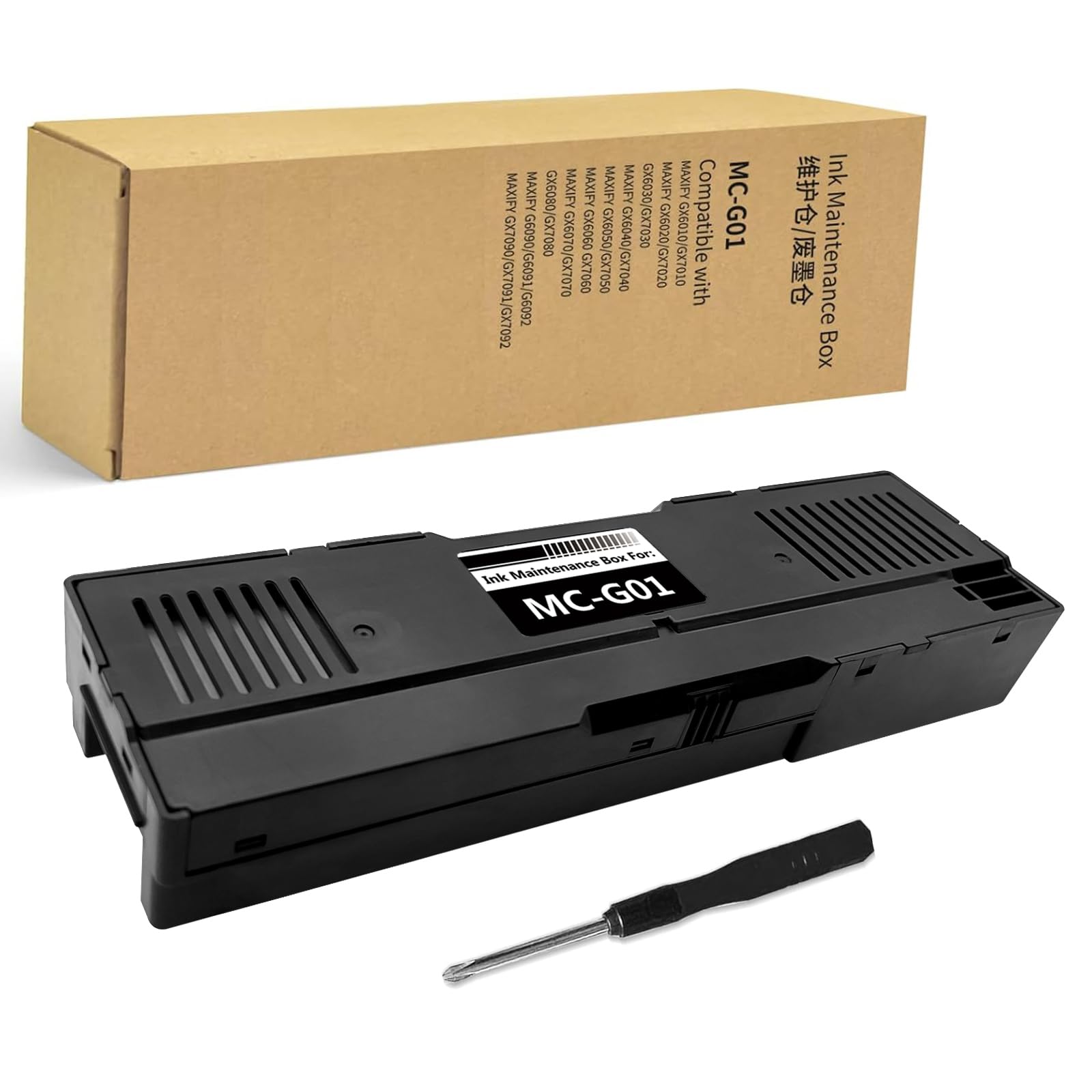 Dikarsum MCG01 Maintenance Cartridge MC-G01 Waste Ink Collector Unit Compatible for Canon GX6010 GX6020 GX6030 GX6070 GX6080 GX7010 GX7020 GX7021