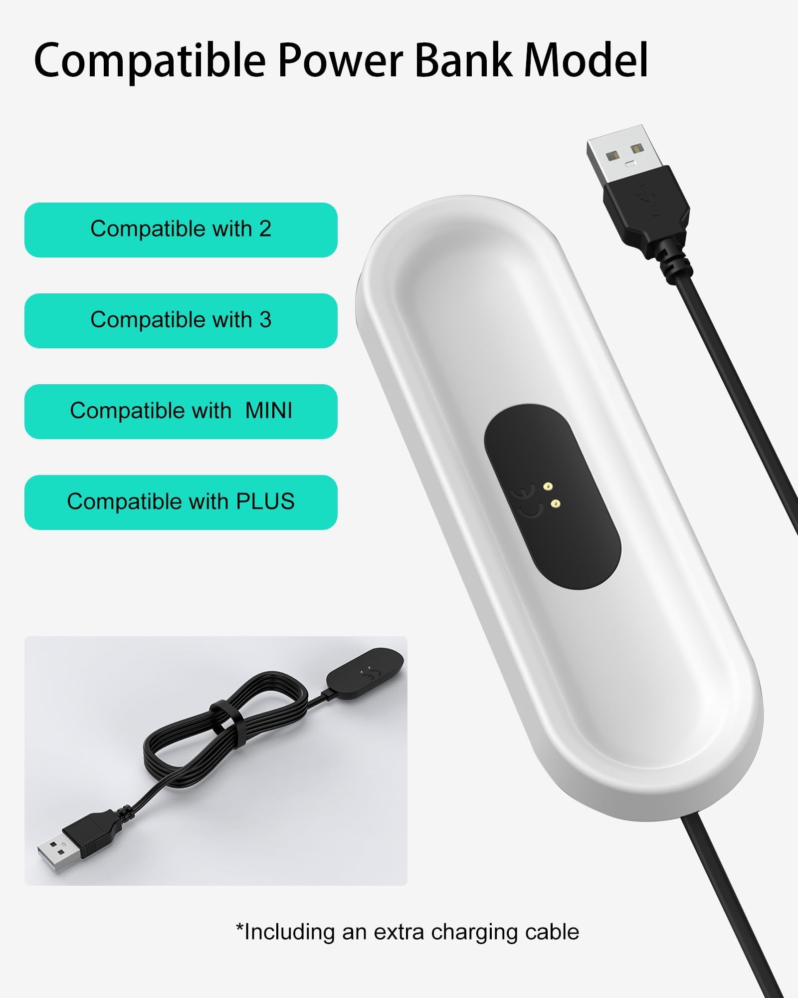 WUKUR Charging Tray for PX Series 2/3/mini/plus with Extral USB Charging Cable, Magnetic Charging Dock Cable for PX 2/3/Mini/Plus Charger Cable, CT-1250