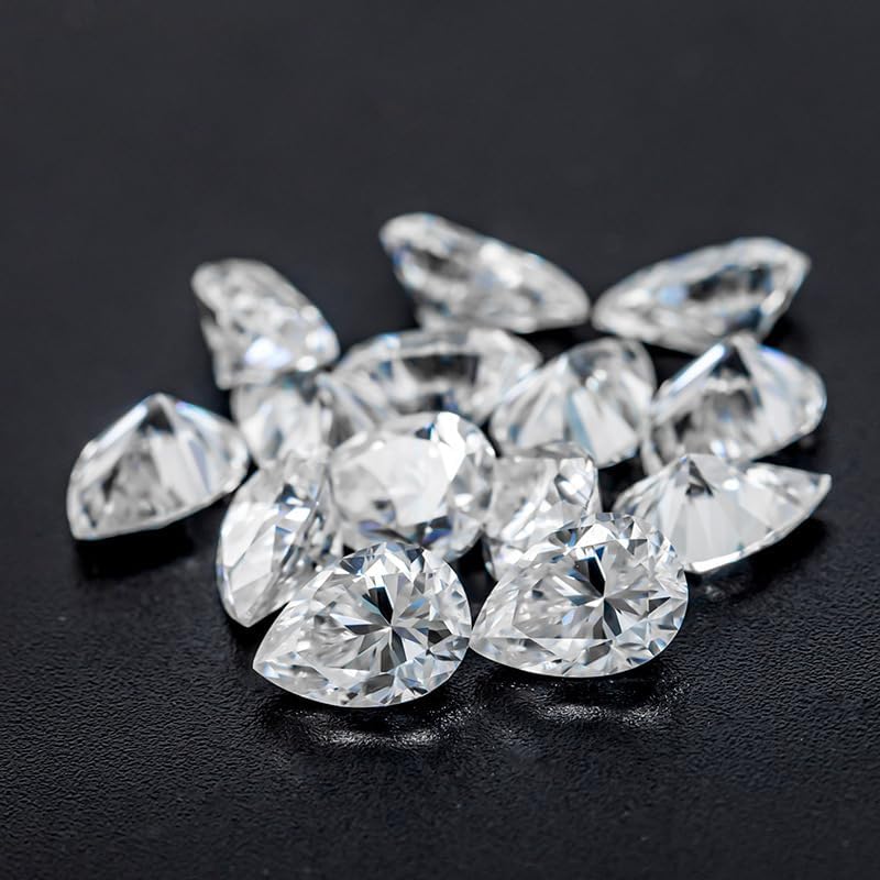 Pear Shape White D Color Moissanite Gemstones VVS1 Clarity Simulated Diamond Moissanite Loose For Jewelry Making