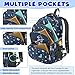 BLUEFAIRY Space Backpack for Boys Kids Elementary School Bags Middle School Primary School Bookbags Lightweight Sturdy Durable Spaceman Gifts Age 5-9 Mochilas Para Niño 17 Inch