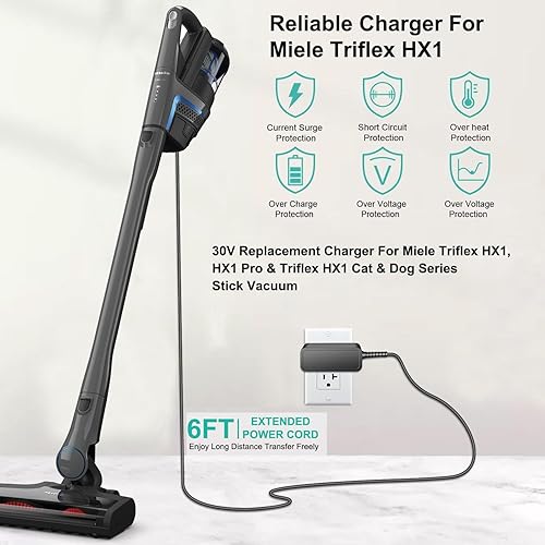 Miniatura 2 de HKY Cargador adaptador de CA CC para Miele Triflex HX1  HX1 Pro 11423870 11423880 11423620 11423660 11423650 11015490 11423920 Cat & Dog 11423900