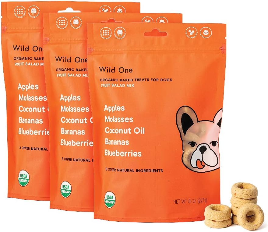 Wild One Organic Natural Crunchy Baked Dog Treats Made in