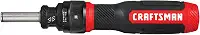 CRAFTSMAN Chave de fenda de catraca, SpeedDrive, brocas de extremidade dupla de 5 cm incluídas, alça comporta até 6 bits (CMHT68129)