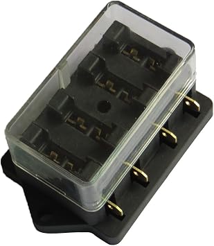 E Support 12V 24V 4 Way Standard Fuse Box Holder Block Block Fuse Blade Circuit ATO ATC Car Fuse Holder Waterproof