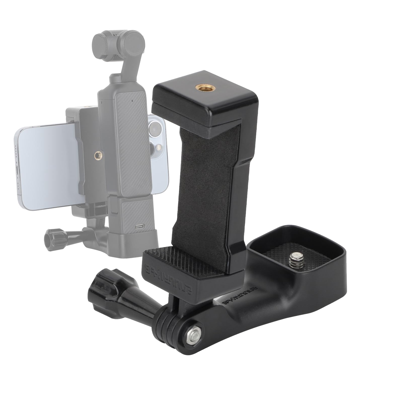 Rigdance Phone Mount For DJI Osmo Pocket 3 – Aluminium Mounting Base With 5.5" Extension | Tool-Free Portrait/Landscape Switch | Forward/Backward Adjustable | 1/4"-20 Screws For Secure Setup (5.5