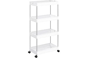 4-Tier Slim Storage Cart for Enhanced Space Utilization