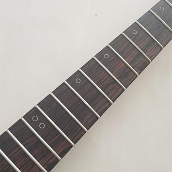 Reverse Head 7 String Maple Electric Guitar Neck Replacement 24 Frets White