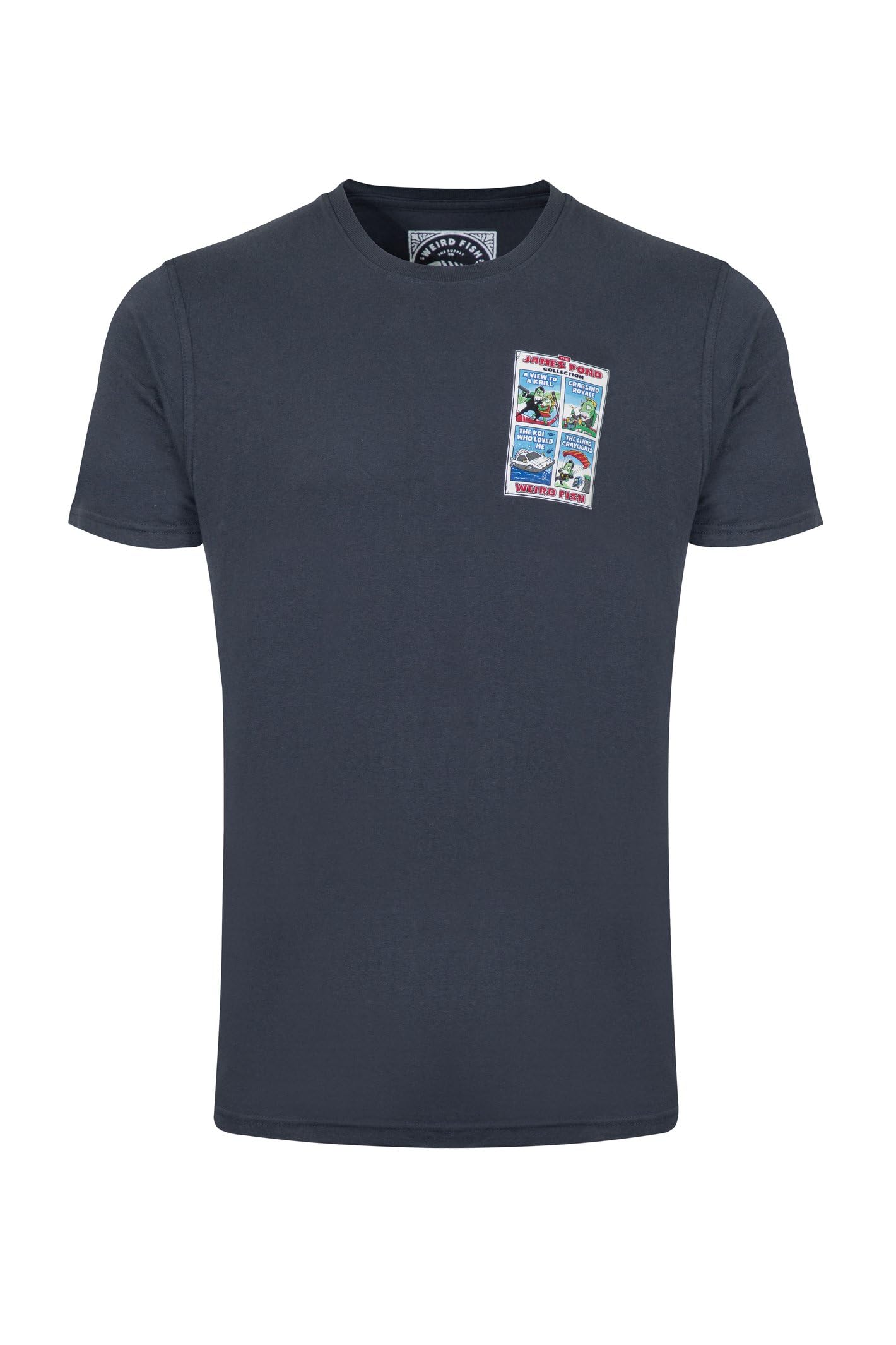 Weird Fish Men's Navy James Pond Back Print Artist T-Shirt Size L