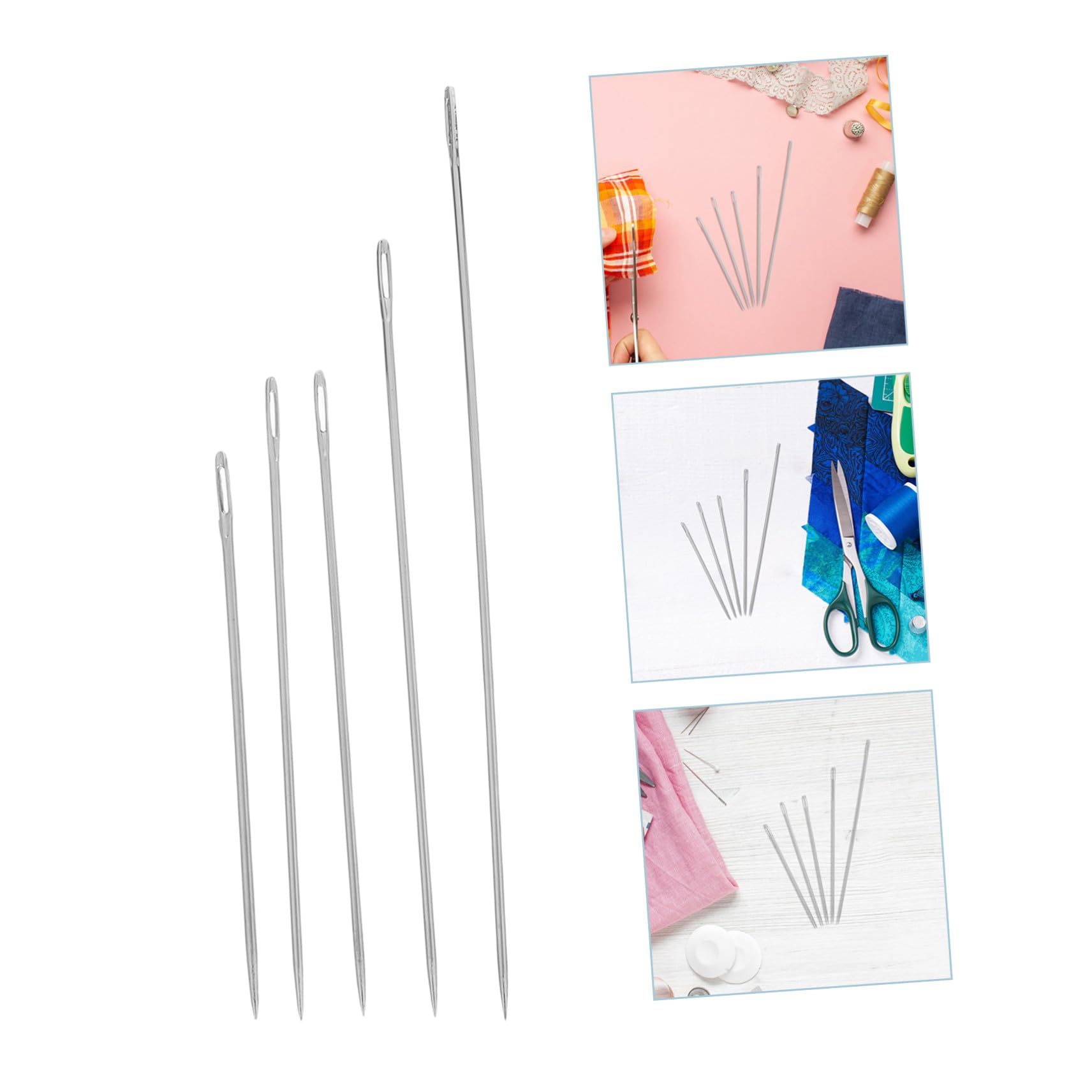DECORNIJIA 150 Agujas de Acero Inoxidable para Coser a Mano Diseño Ergonómico y Fácil Enhebrado, Ideales para Proyectos de Costura y Reparación de Manualidades