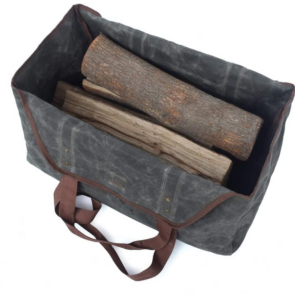 Borsa portalegna Biglietto da Legna da ardere di Tela Tote Bag Cesto di Trasporto da Camino da Camino in Tela per Camino in Feltro