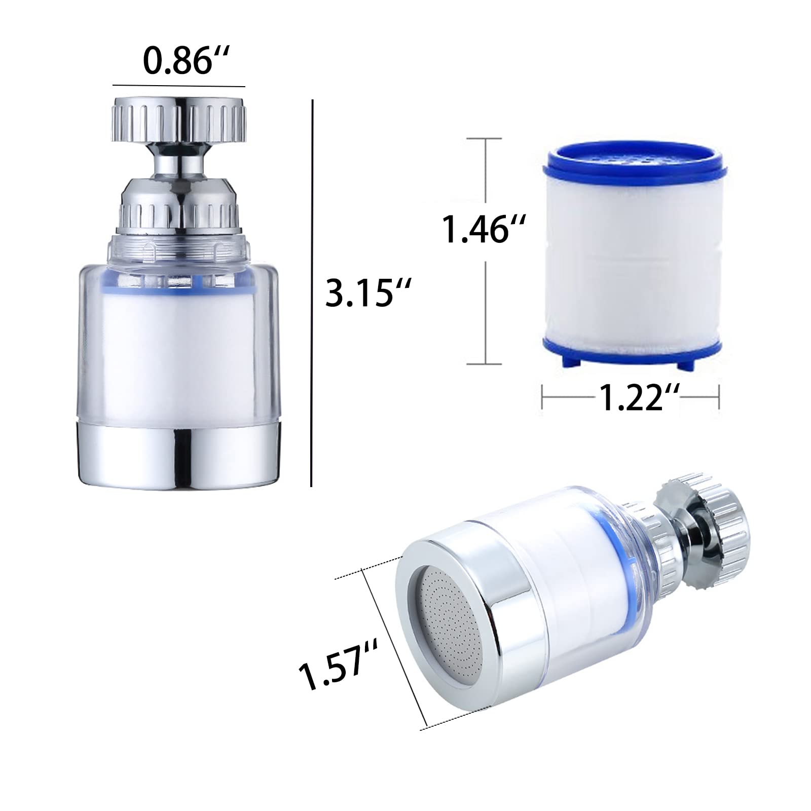 Snapklik.com : 360 Rotating Faucet Filter Bathroom Faucet Filter Remove ...