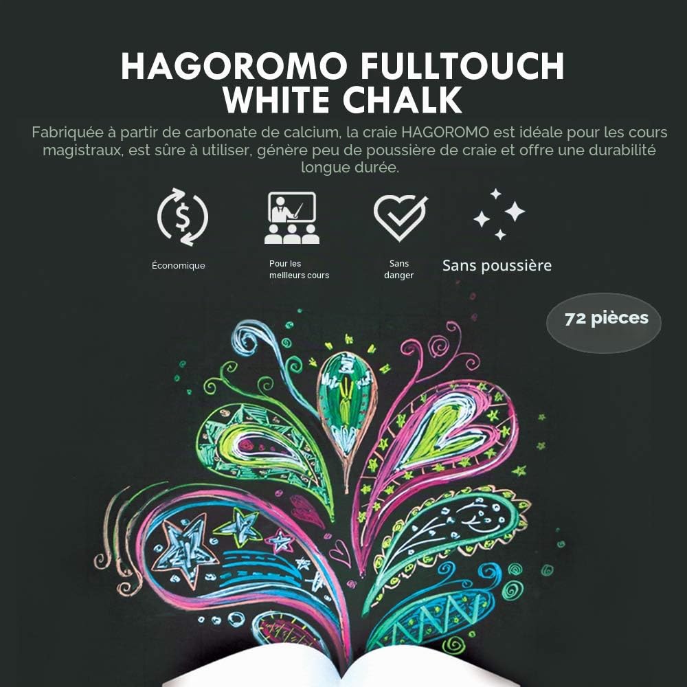Hagoromo 1 boîte de craie FullTouch 1 boîte (72pcs) Blanc