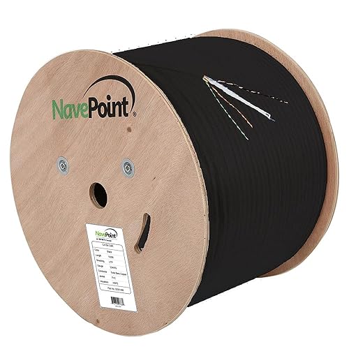 Miniatura 7 de NavePoint Cable Ethernet CAT6A, UTP, clasificación CMR, amarillo, 1000 pies