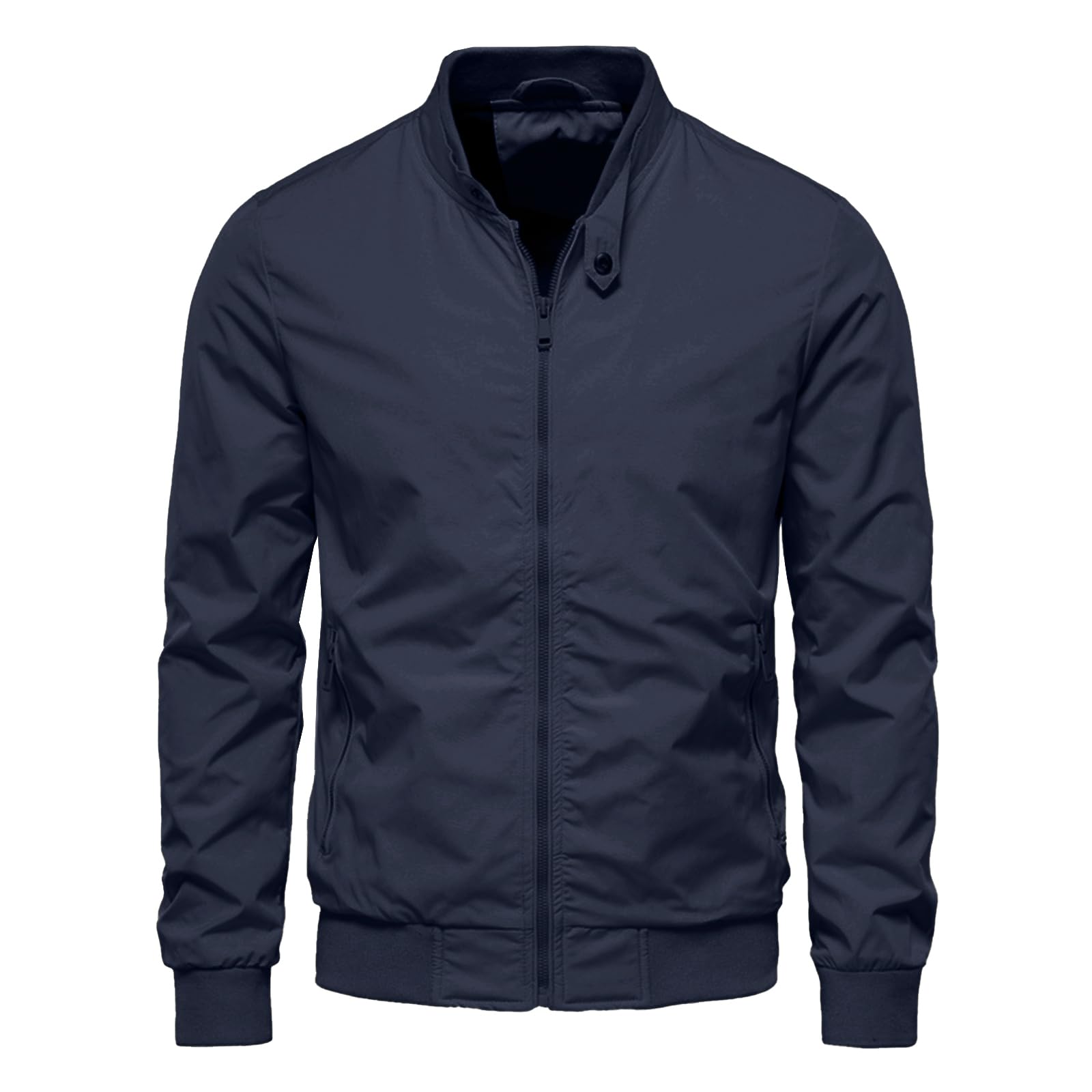 HOTIAN Herren Jacke Leichte Windbreaker Bomberjacke mit Stehkragen Jacke Übergangsjacke Freizeit jacke mit Reißverschlusstaschen