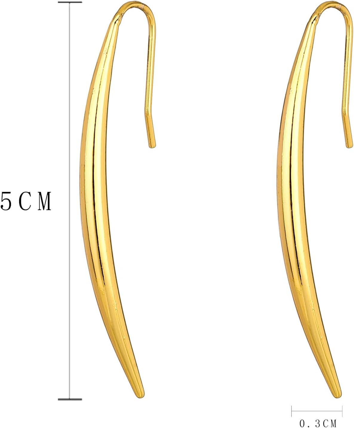 Long Dangle Drop Earrings 14K Gold/White Gold Plated Dangling Earrings for Women Simple Chic Statement Earrings - Image 6