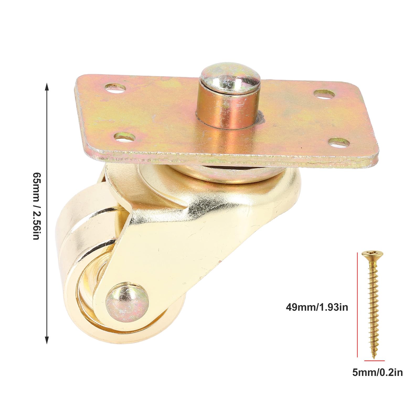 4 PCS Piano Caster Wheel, 360 Graden Roteerbare Wielen Zware Wielen