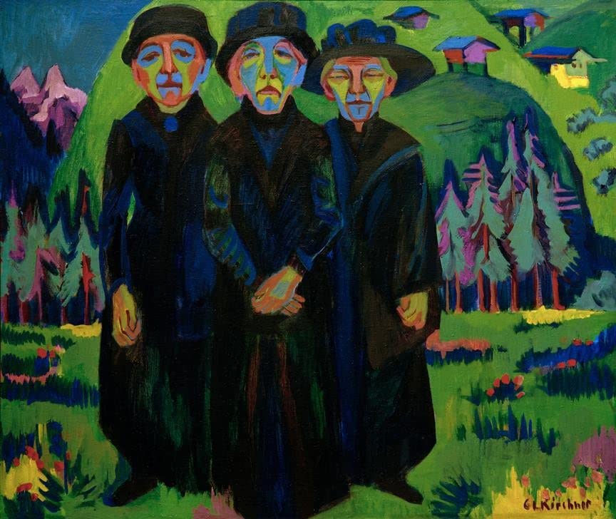 Toile Femme à la source Kirchner CHAGM 50x70 cm pour illuminer un salon contemporain