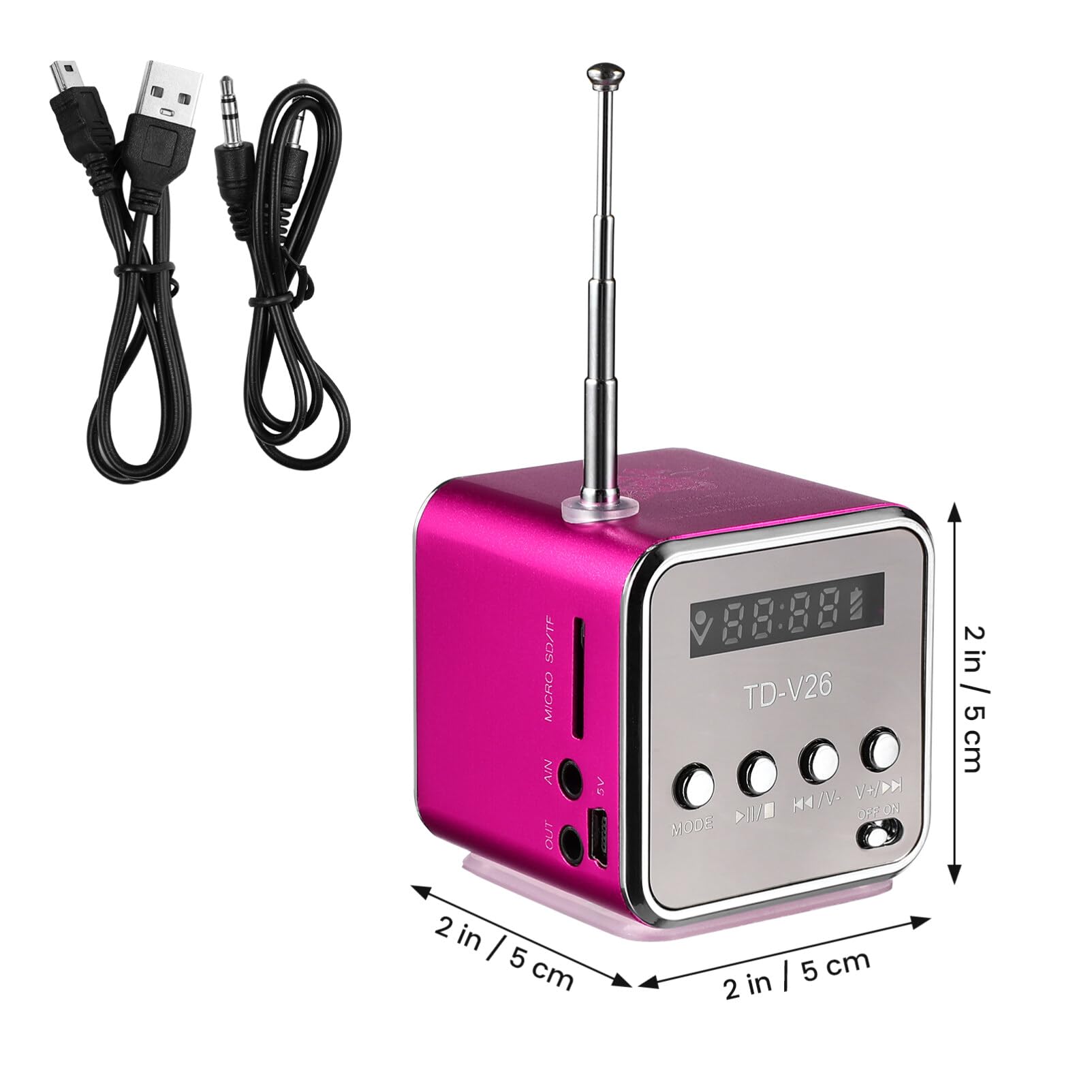 Mini Radio Lautsprecher Neuheit Radios Lautsprecher Für Die Party Duschradio Bequemer LautsprecherMp3-mp4-musikplayer Kleiner Aluminiumlegierung Mädchen USB Laptop