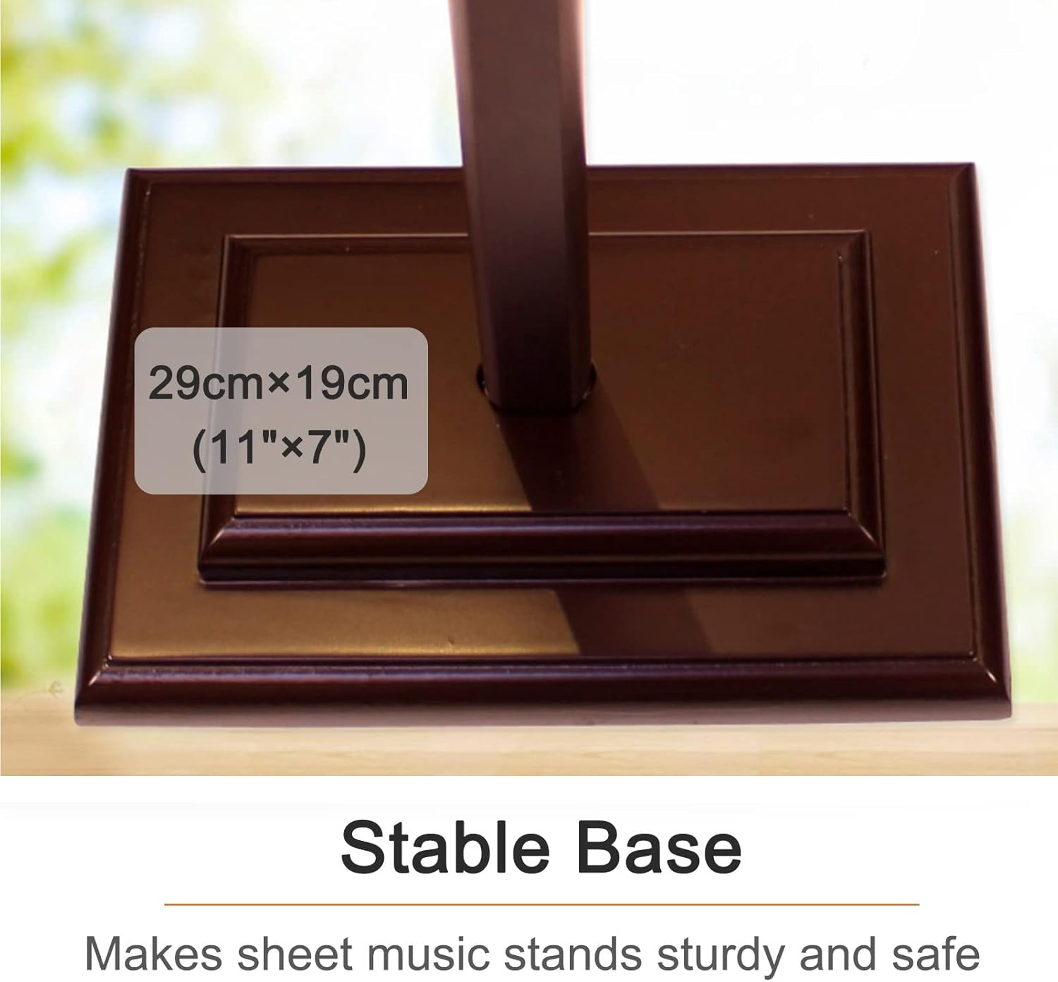 Wood Music Stand for Sheet Music Guitar Drum, Floor Standing Portable Storage Rack, Musical Instrument Players Beginners Gifts, Antique Style