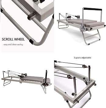 Pilates Reformer, Foldable Pilates Machine, Adjustable Intensity Pilates Bed, Multifunctional Pilates Reformer,Yoga Equipment Pilates Equipment,for Home Workouts
