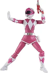 Coleção Power Rangers Lightning de 15,5 cm Mighty Morphin Pink Ranger colecionável boneco de ação com acessórios