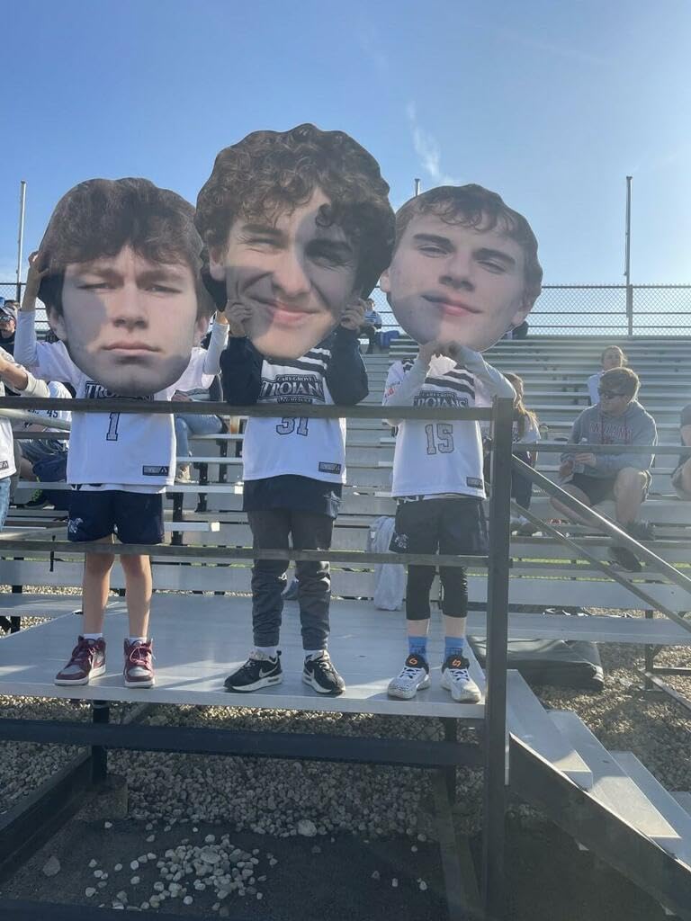VictoryStore Yard Sign Outdoor Lawn Decorations - Custom Giant Big Heads for Sports Events, 2 Stakes Included Per Sign, Set of 3