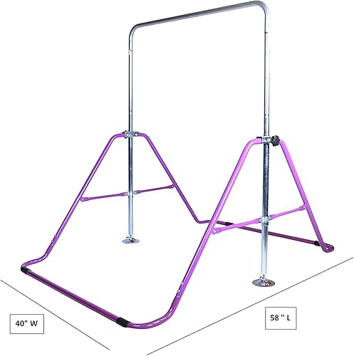 Miniatura 3 de Barra de gimnasia para niños de Gympro, con 2 x 6 tapetes para tumbas, para gimnasio en la selva, barra de entrenamiento horizontal para niños,